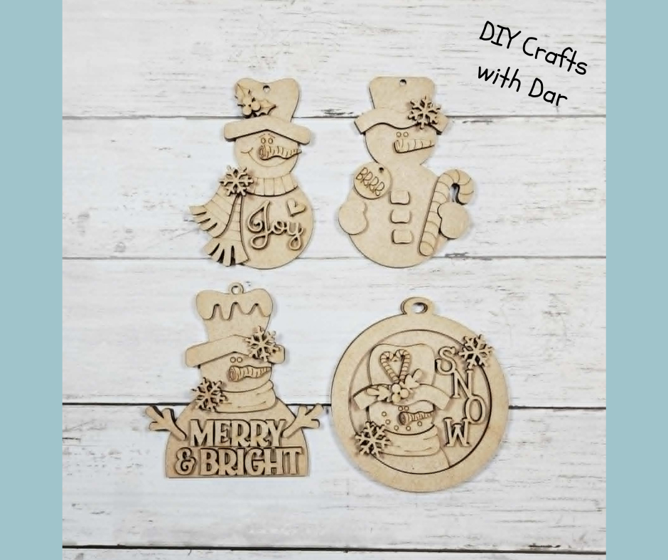 May 2026 - Dar's Christmas Craft Club - unpainted wood cutouts, ready for you to paint