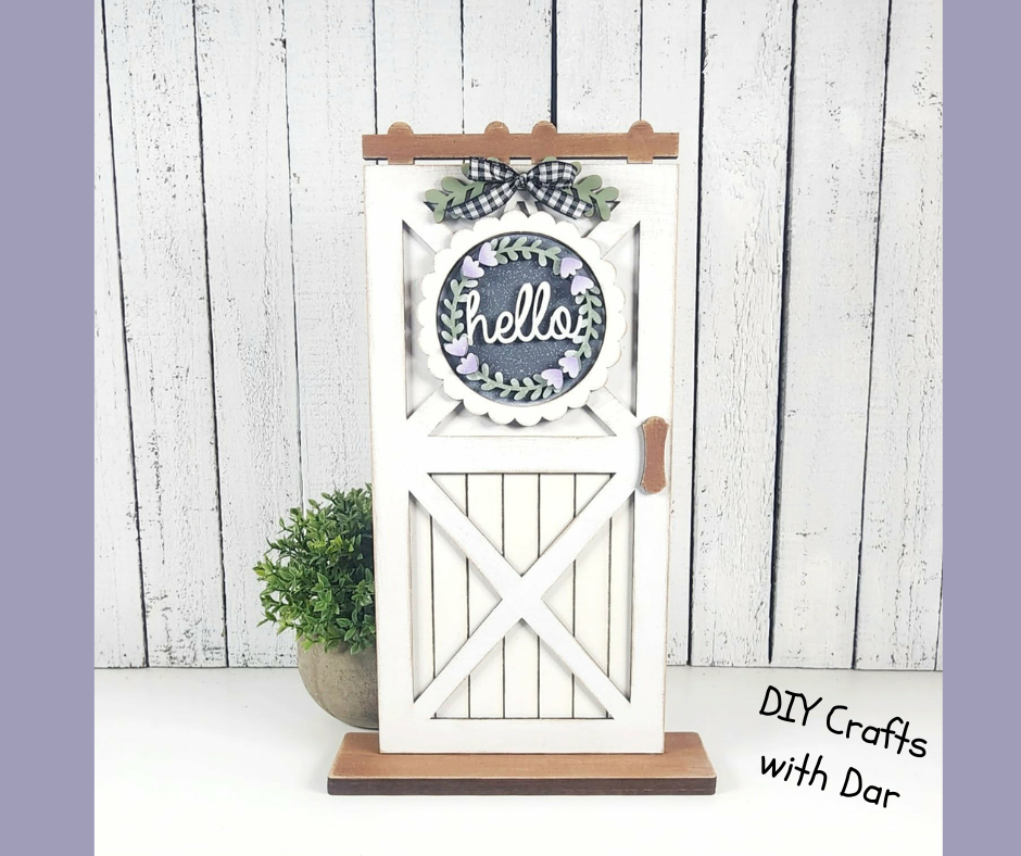 Barn Door Base to use with Inserts - wood  cutouts - unpainted wooden cutouts, ready for you to paint
