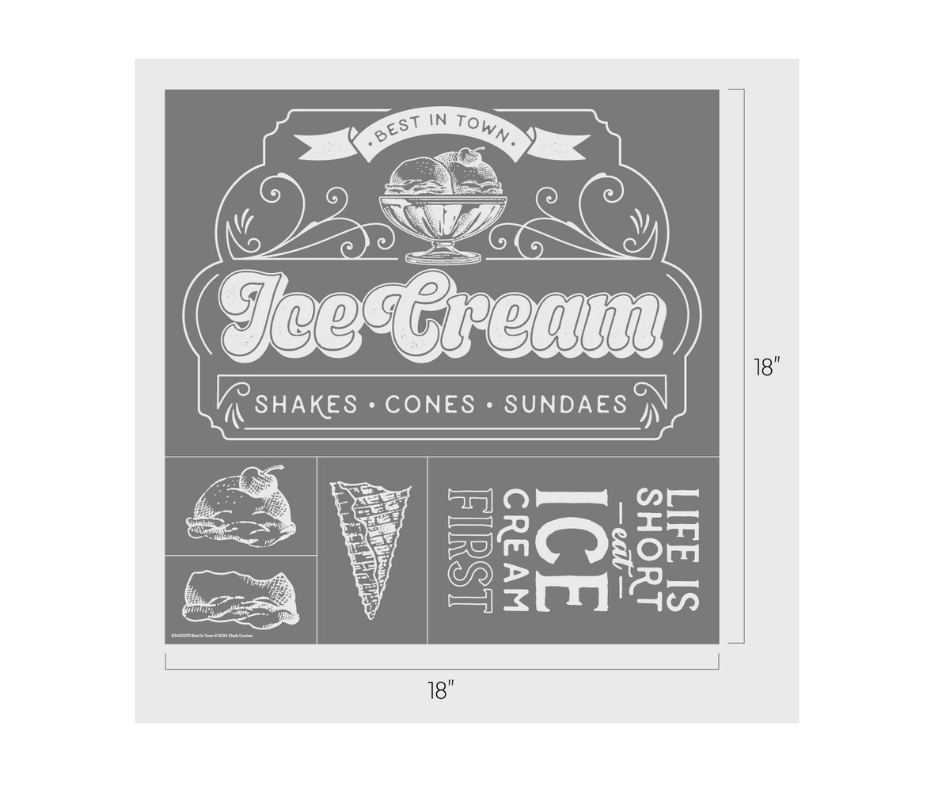 Ice Cream sign cutouts, unpainted wooden cutouts - ready for you to paint