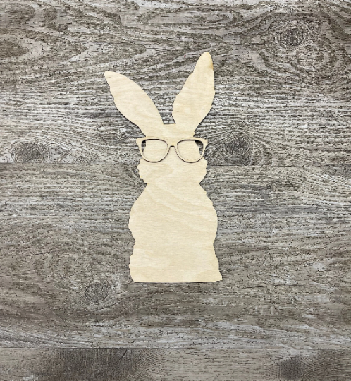 Large Spring Cottontail Market Bunny unpainted wood cutouts - ready for you to paint