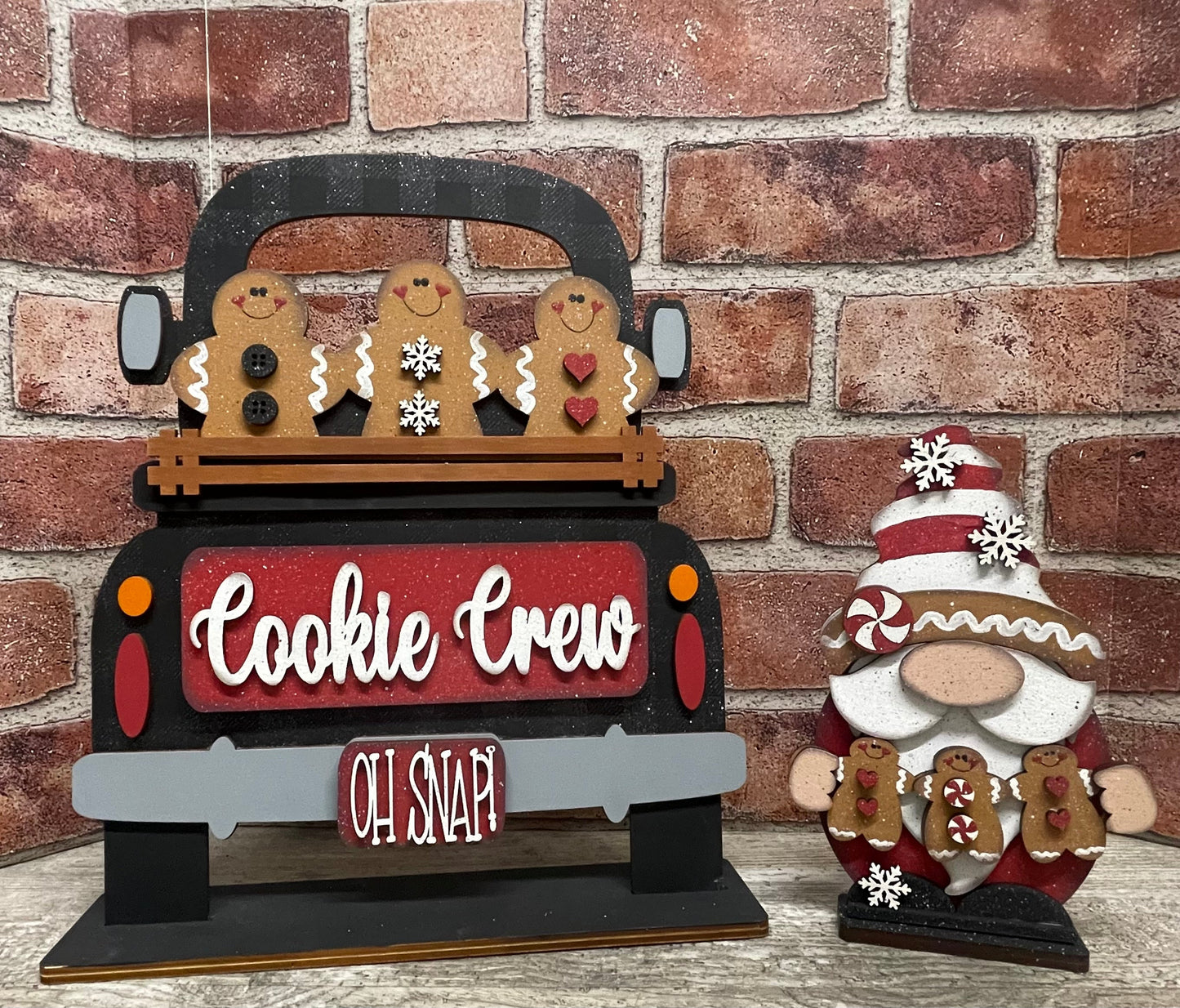 Christmas Truck and insert, unpainted wood cutouts, ready for you to paint, includes truck