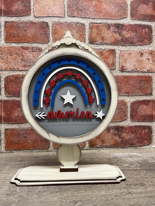America insert for changeable sign, unpainted ready for you to finish