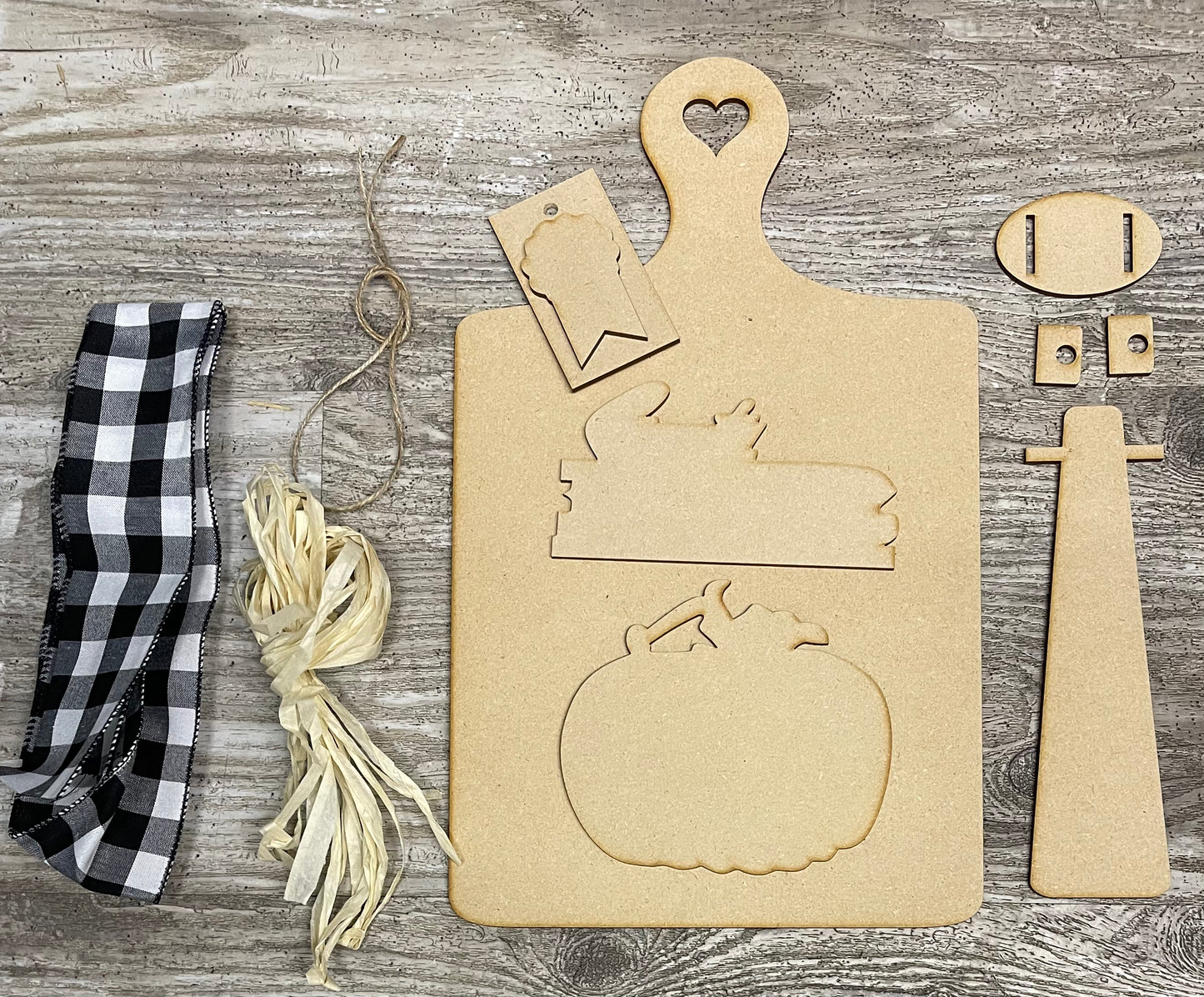 County Fair Cutting Board and cutouts - unpainted wooden cutouts, ready for you to paint
