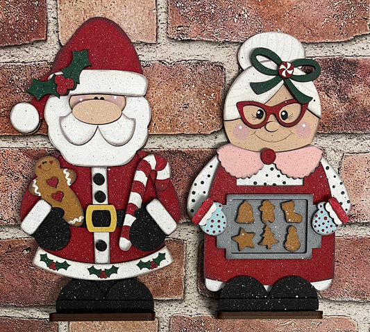 Santa or Mrs. Claus Gnome, Christmas Gnome, unpainted cutouts