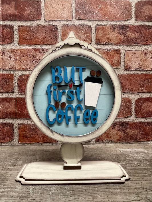 But Coffee First insert for changeable sign, unpainted ready for you to finish