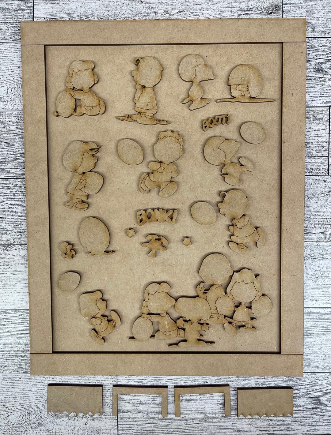 Peanuts Football - Peanuts Gang Cutout unpainted wood ready for you to paint