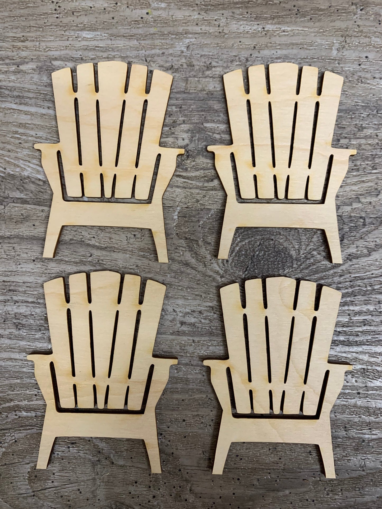 Unpainted wooden chairs only - set of 4