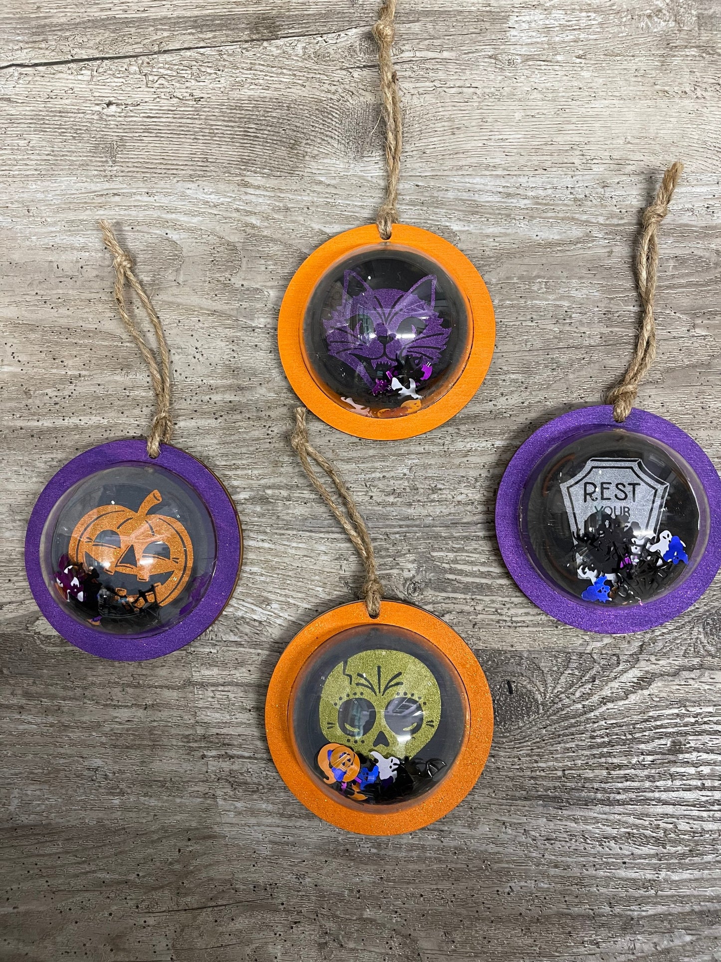 4 Wood Cutouts only - for Halloween Ornaments
