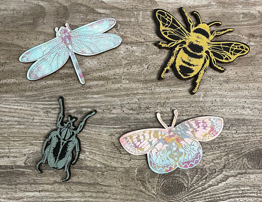 Etched Bugs cutouts unfinished wooden  Cutouts