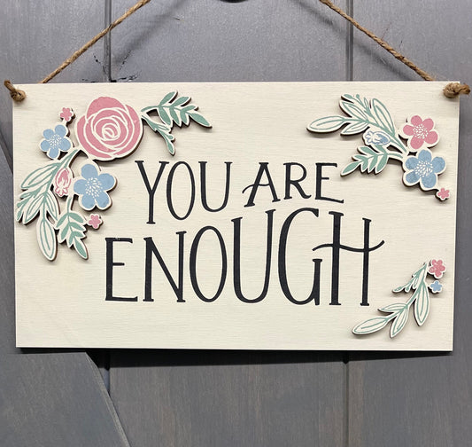 You are Enough Sign, Unfinished wooden pieces