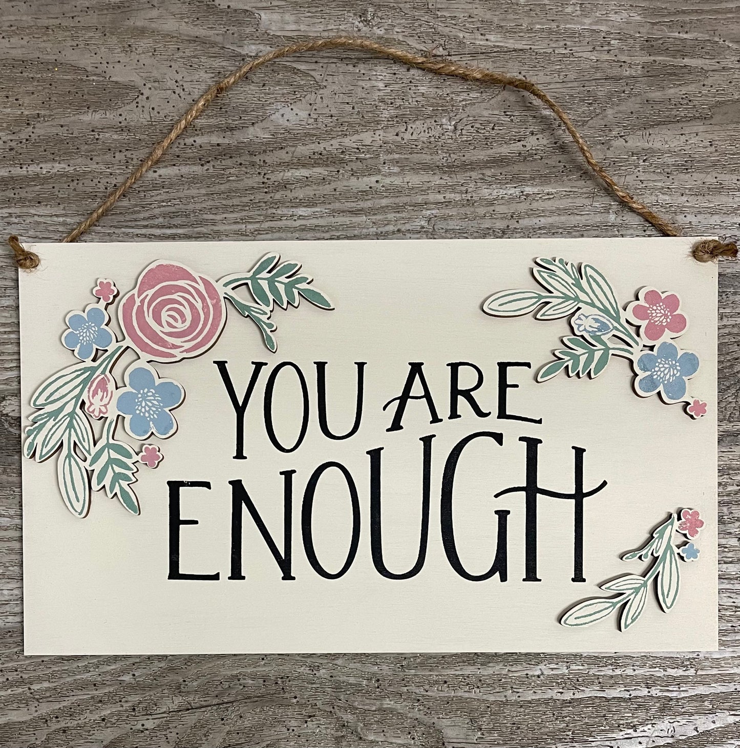 You are Enough Sign, Unfinished wooden pieces