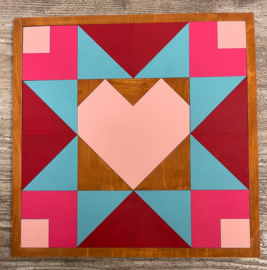 Valentine's Day Barn Quilt cutouts unfinished sign ready for you to paint