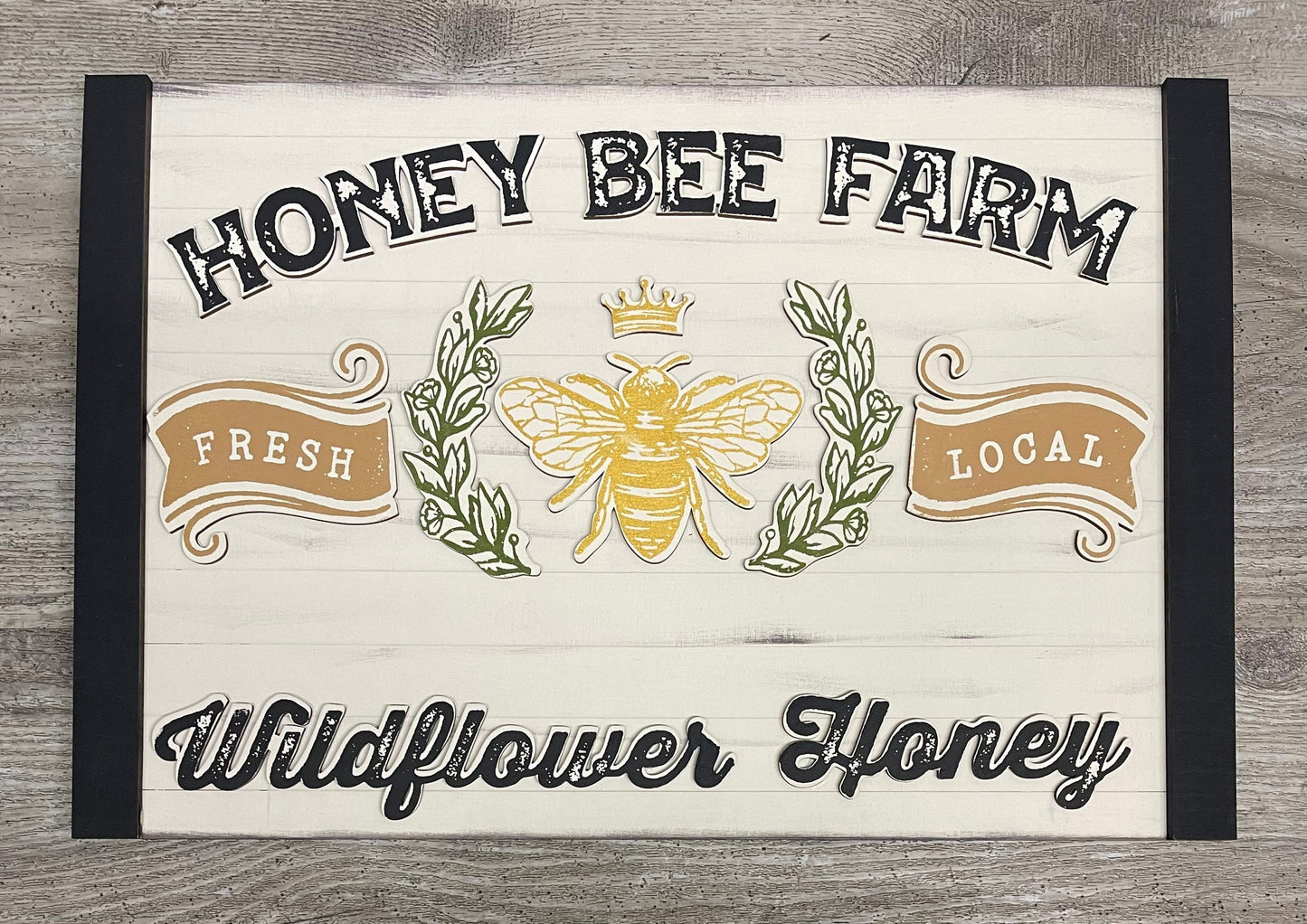 Honey Bee Farms 2 Bees and 2 Crowns unpainted wooden cutouts, ready for you to paint