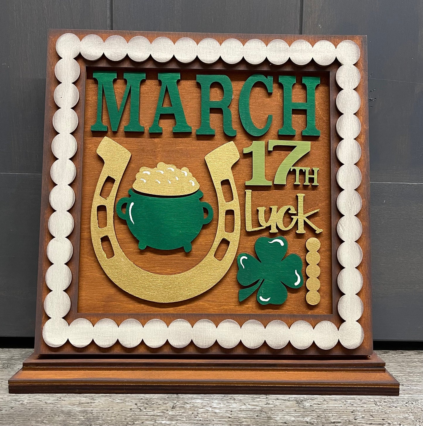 Unpainted Changeable insert only St. Patrick’s Day piece ready for you to paint