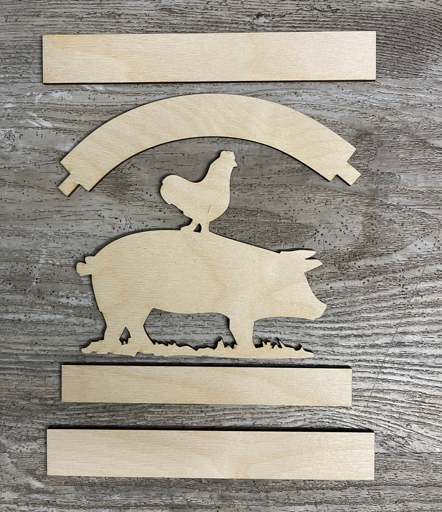 Farm Fresh Organic Sign cutouts unfinished cutouts ready for you to paint