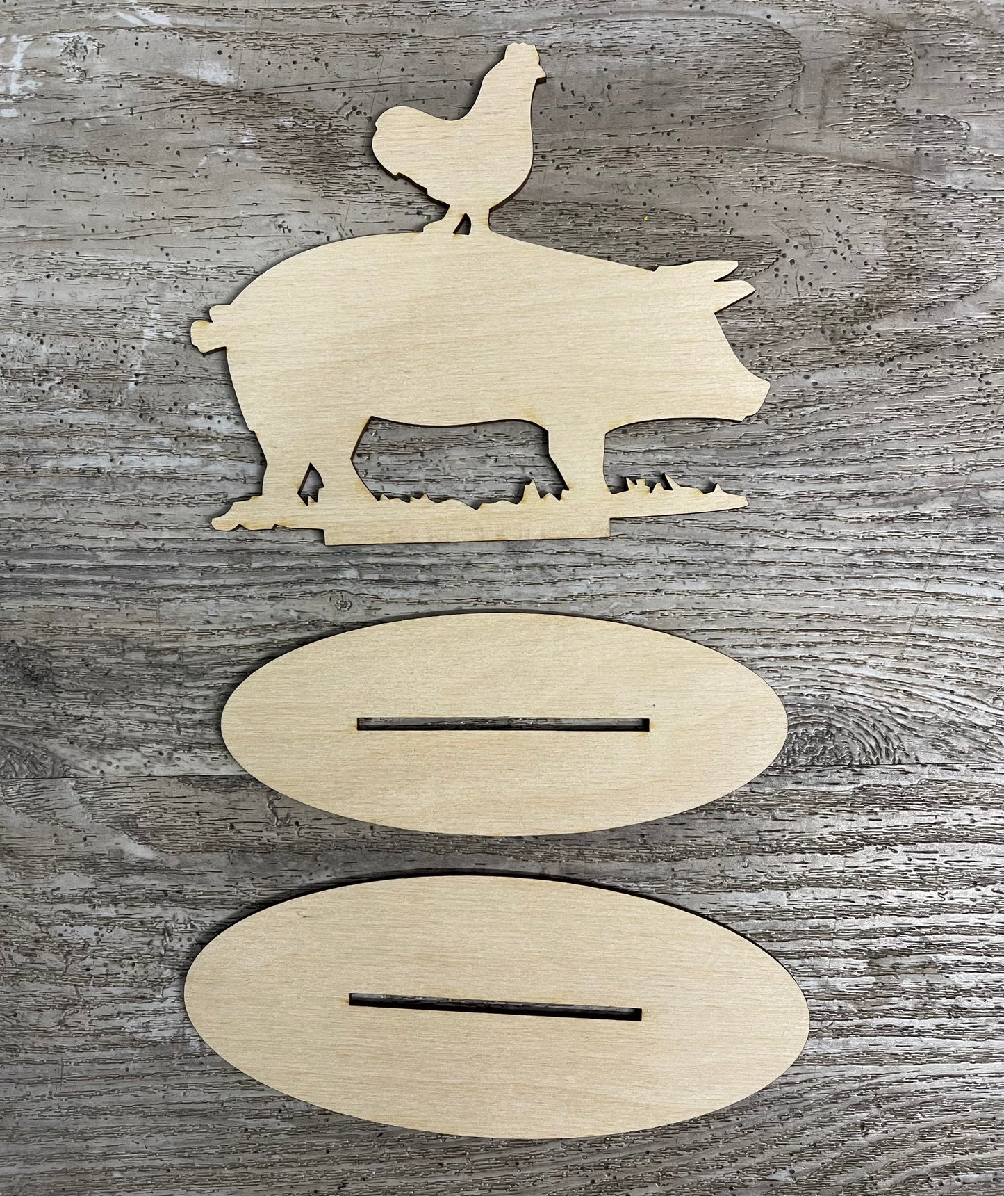Standing Farm Fresh Organic cutouts, unfinished cutouts ready for you to paint