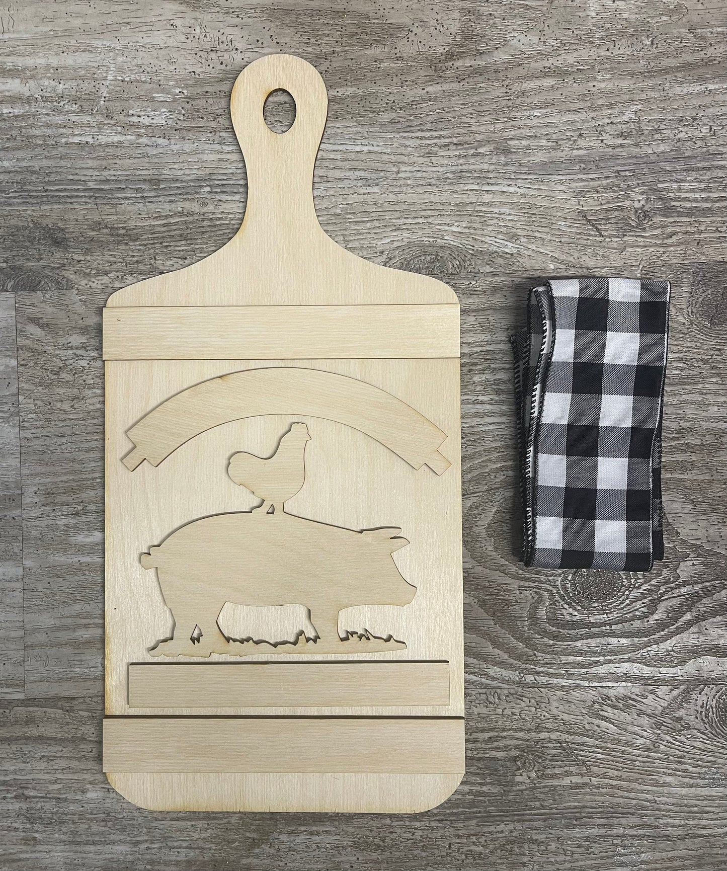 Large Farm Fresh Cutting Boards with cutouts and Ribbon unfinished wood cutouts ready for you to paint