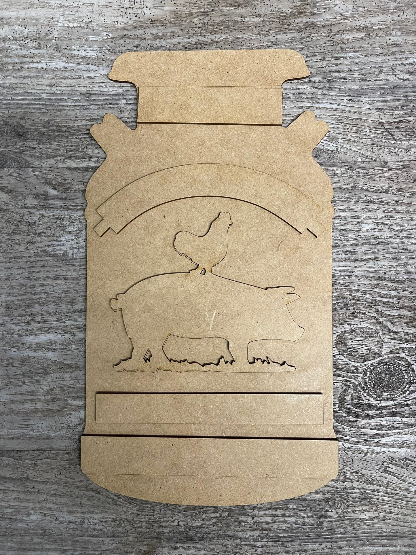 Farm Fresh Milk Can Kit - unpainted wooden cutouts, ready for you to paint