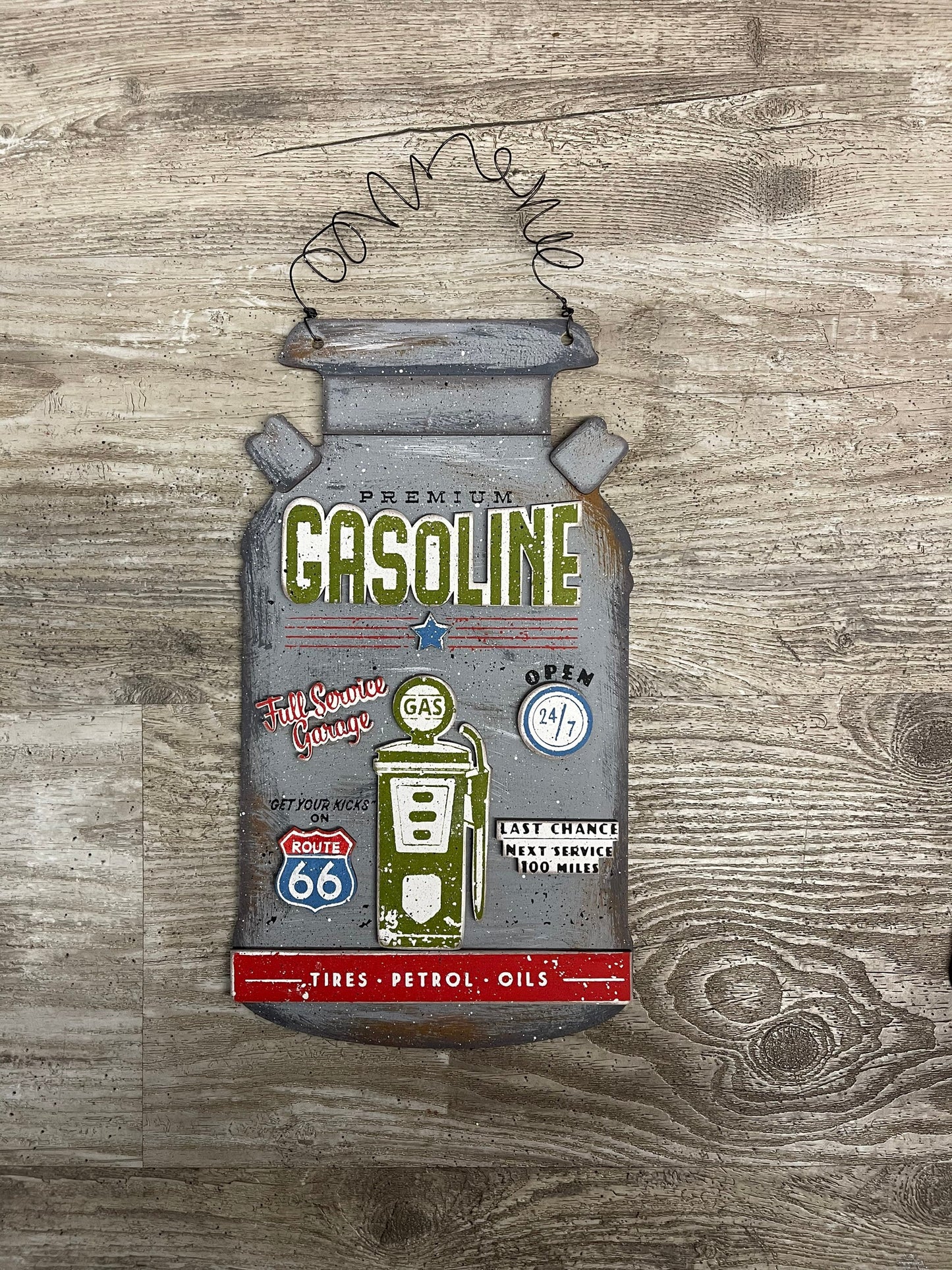 Premium Gasoline Milk Can Kit - unpainted wooden cutouts, ready for you to paint