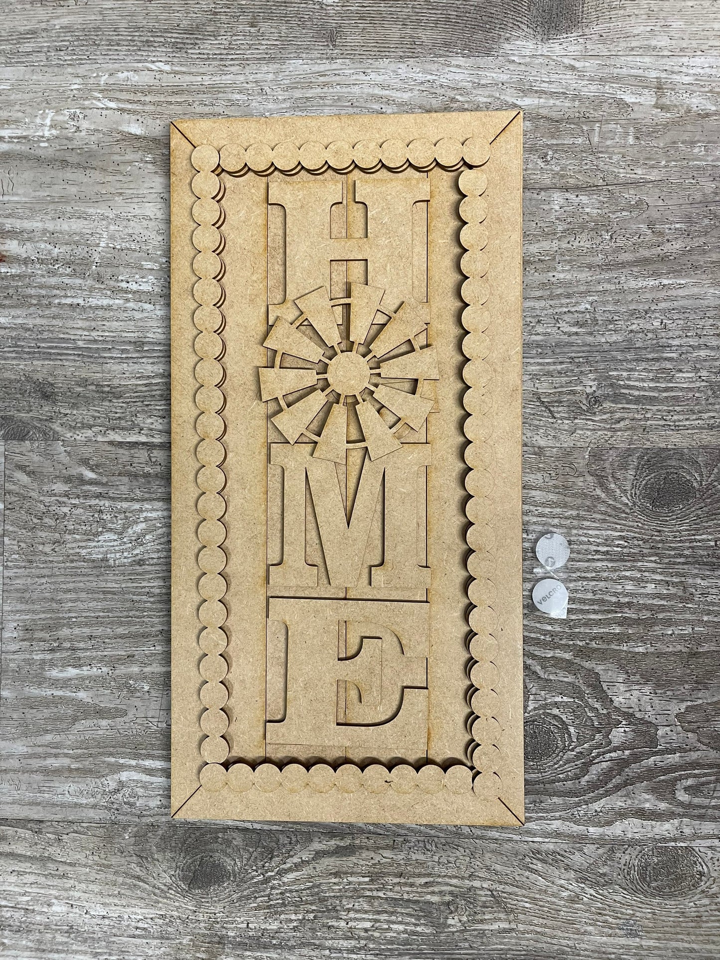 Interchangeable Home Sign with Add on cutouts, unfinished wood cutouts ready for you to paint