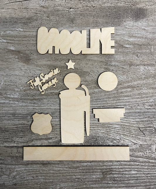 Premium Gasoline cutouts only - unpainted wooden cutouts, ready for you to paint