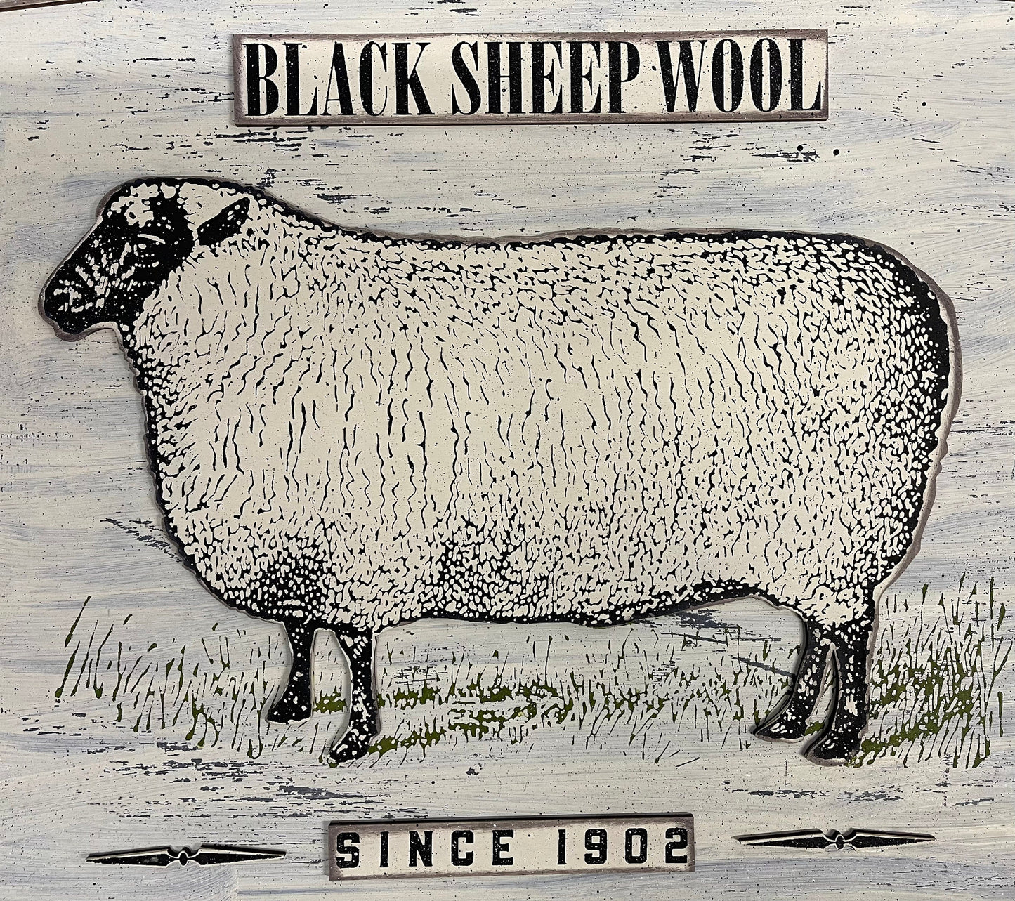 Mercantile Sheep Sign cutouts, unfinished wood cutouts ready for you to paint, back surface not included
