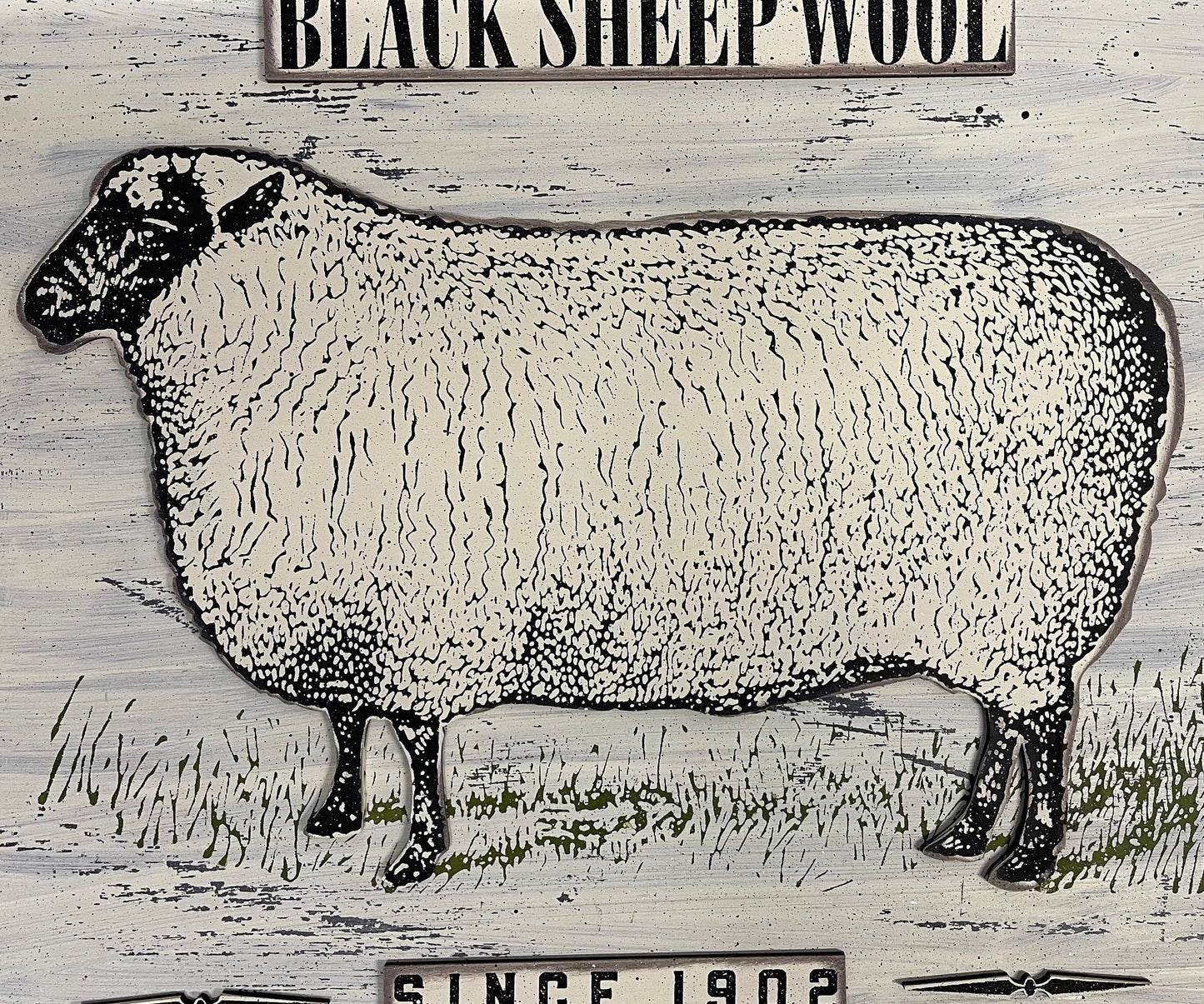 Sheep only Sign cutouts, unfinished wood cutout ready for you to paint, back surface and words not included