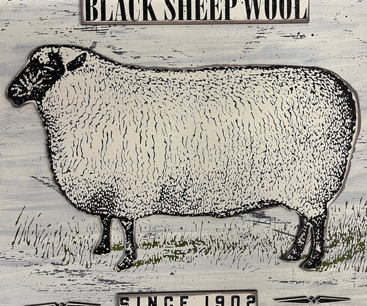 Sheep only Sign cutouts, unfinished wood cutout ready for you to paint, back surface and words not included