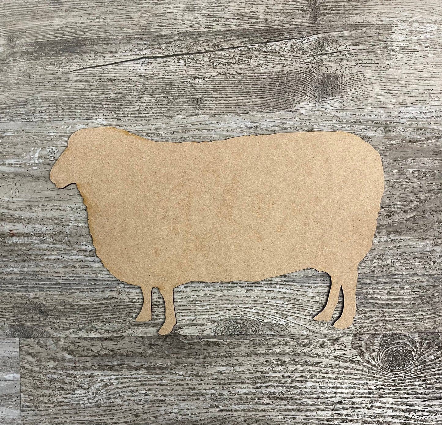 Sheep only Sign cutouts, unfinished wood cutout ready for you to paint, back surface and words not included