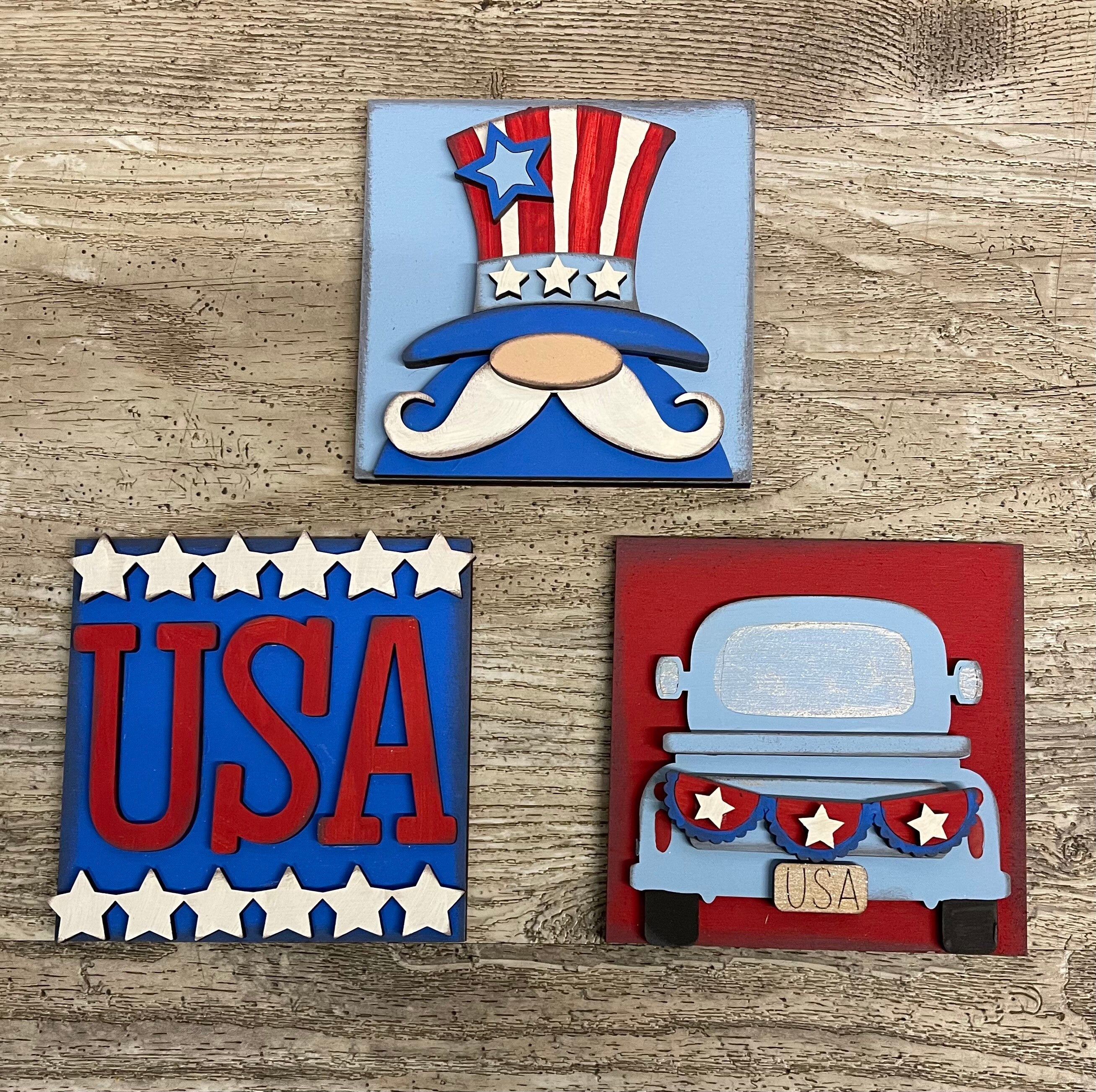 Uncle Sam Blocks only Kit, DIY Unpainted Wooden Kit, DIY Blocks for Le ...