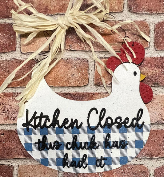 Kitchen Closed this chick has had it cutouts - unpainted wooden cutouts, ready for you to paint