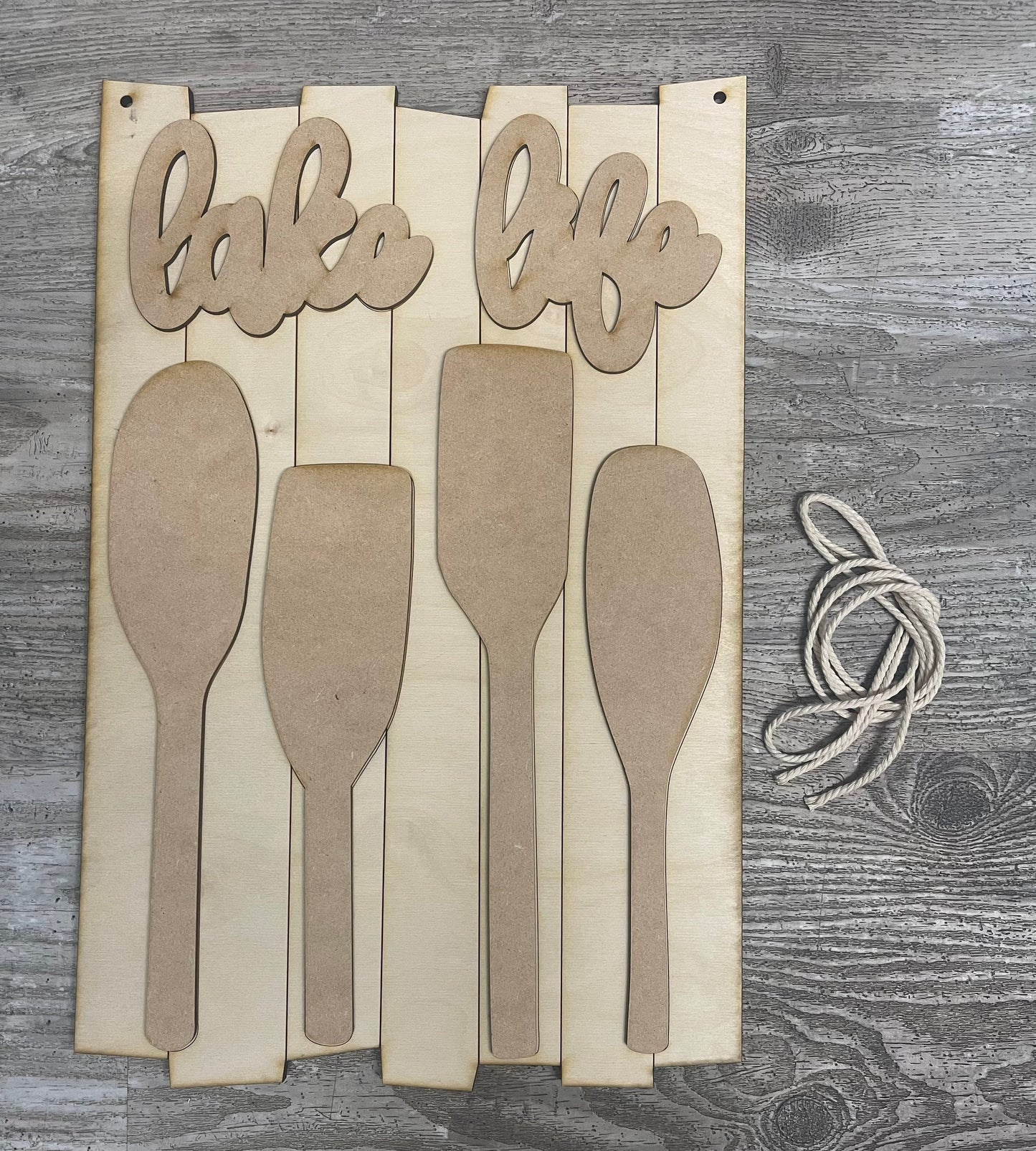 Lake Life sign with cutouts, includes back sign, unfinished wood cutouts ready for you to paint