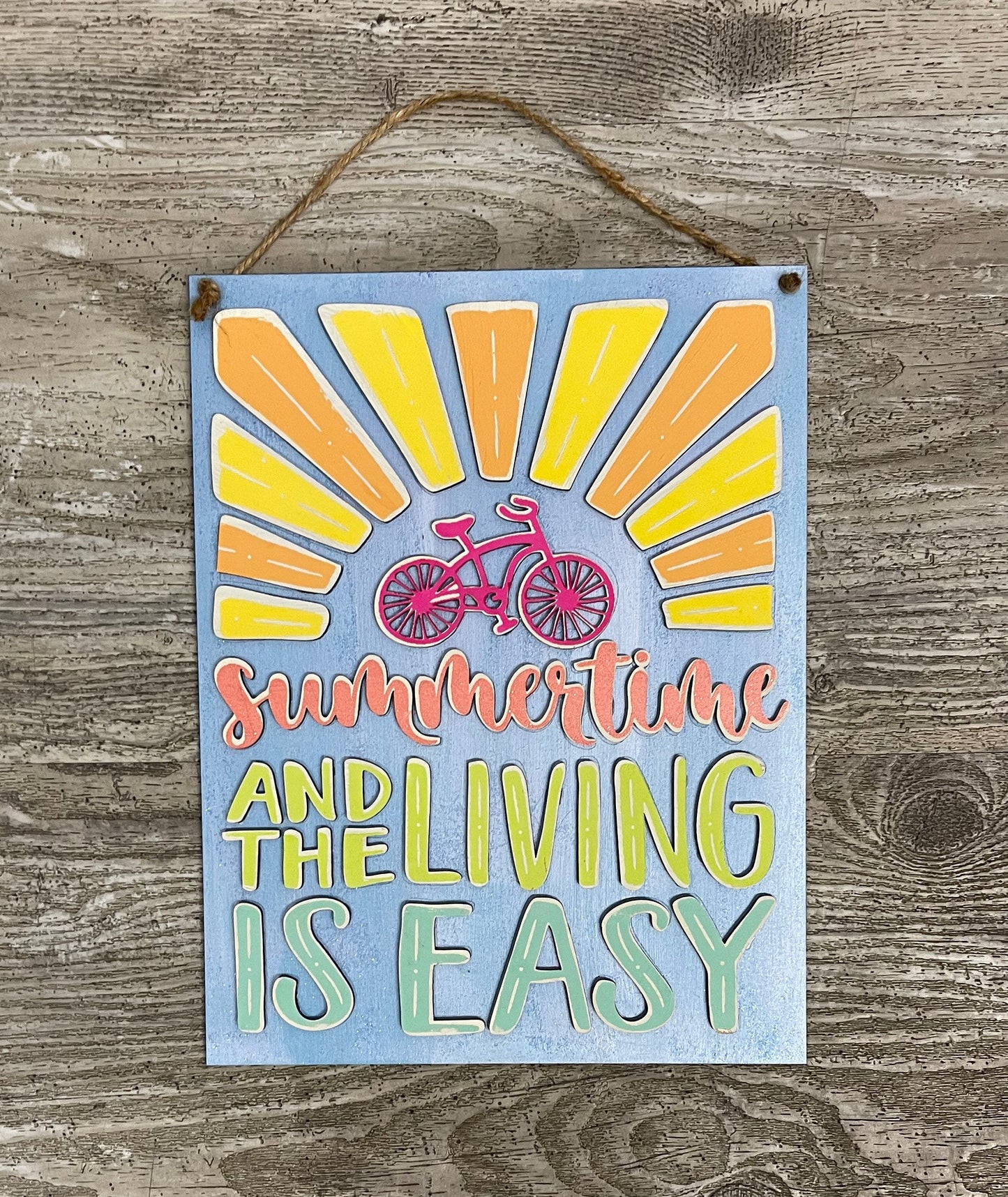 Summertime and the living is easy sign kit cutouts - unpainted wooden cutouts, ready for you to paint